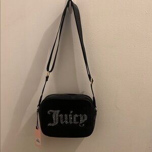 Juicy Couture Black Rhinestone 'Juicy' Crossbody Bag